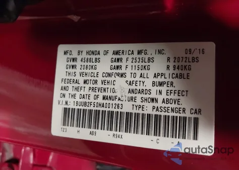 2017 Acura Tlx Technology Package z USA, uszkodzony, nr VIN 19UUB2F50HA001263